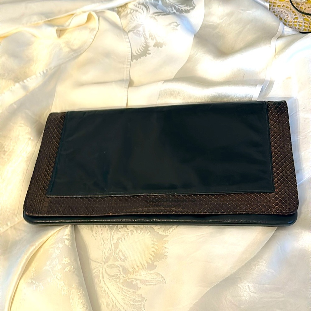 Vintage leather clutch